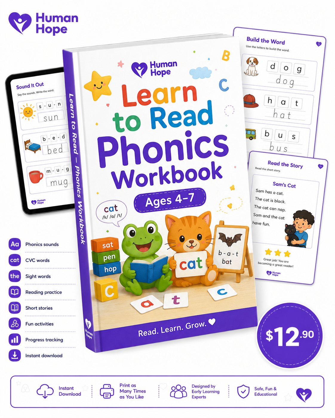 Learn to Read – Phonics Workbook