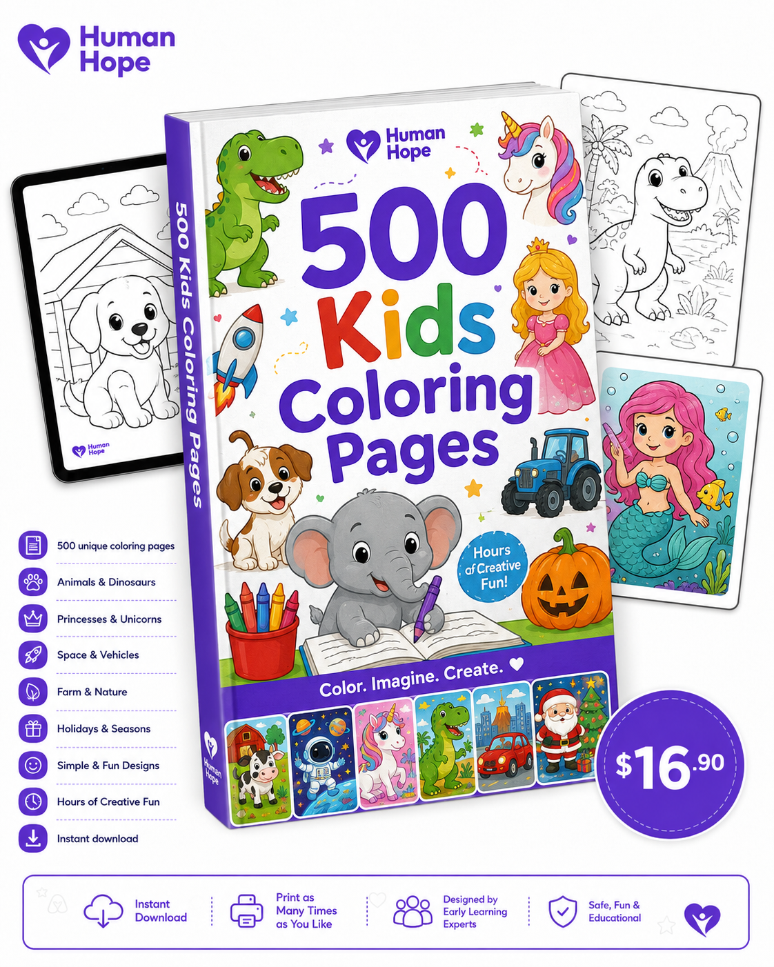 500 Kids Coloring Pages